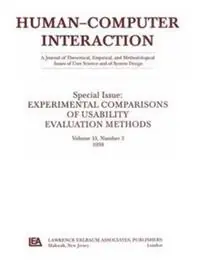 Experimental Comparisons of Usability Evaluation Methods A Special Issue of Human-Computer Interaction - Gary A. Olson - Thomas Moran - Libro in lingua inglese - Taylor & Francis Inc - Gratis Retour